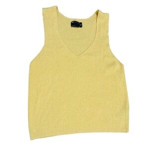 ASOS DESIGN chunky knitted tank Yellow Size 14